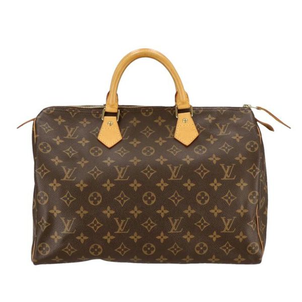 98126 1 Louis Vuitton Speedy 35 Handbag Monogram Brown