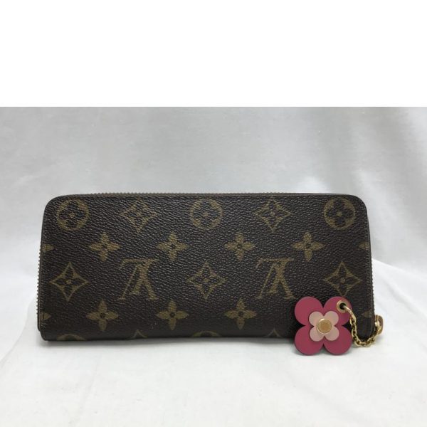 98196 1 LOUIS VUITTON Portefeuille Clemence Wallet Flower Charm Brown