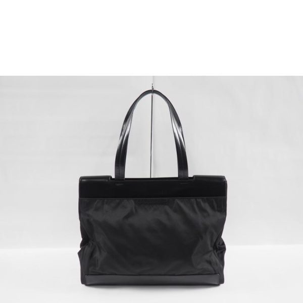 98305 2 PRADA Tote Bag Nylon Black