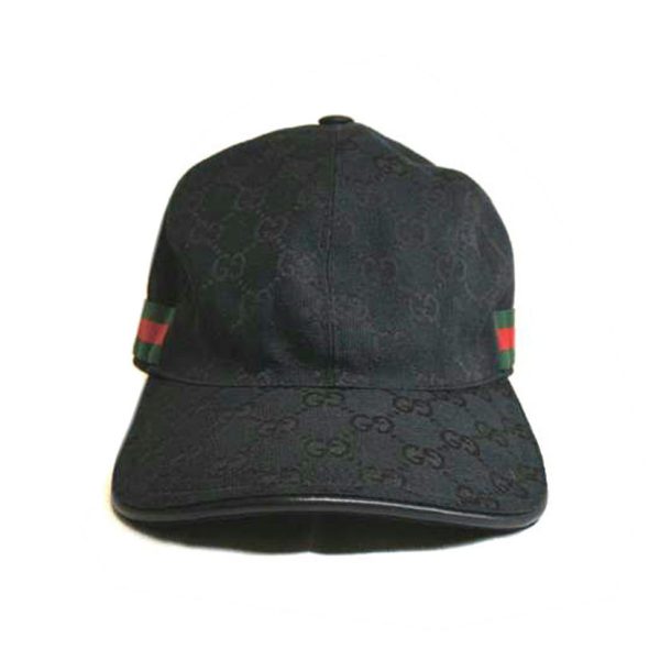 98436 1 Gucci GG Canvas Cap Black