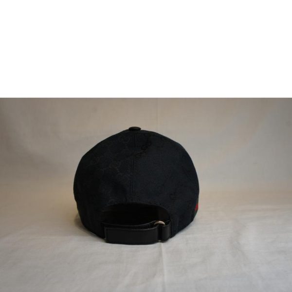 98436 2 Gucci GG Canvas Cap Black