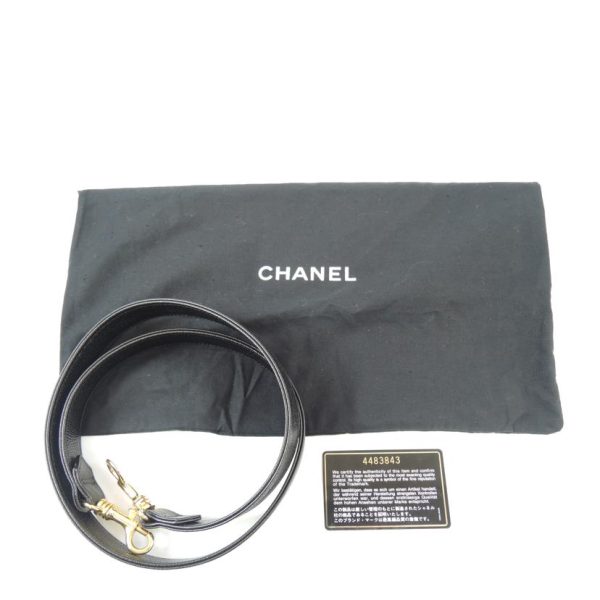 98436 6 CHANEL Vanity Bag 2 Way Caviar Skin Black