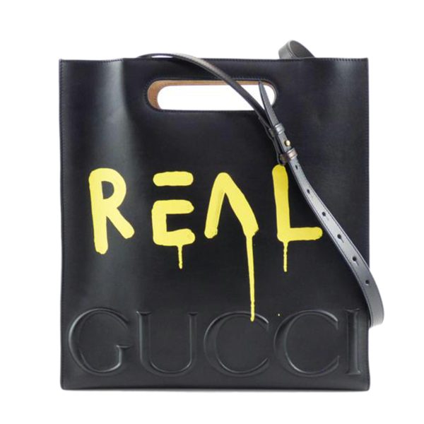 98685 1 Gucci Gucci Ghost Hand Shoulder Bag Black