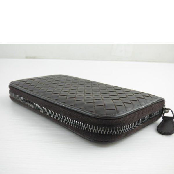 98736 3 Bottega Veneta Intrecciato Round Zipper Long Wallet