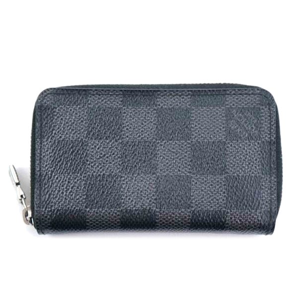 98797 1 Louis Vuitton Zippy Coin Purse Damier Graphite Wallet Black