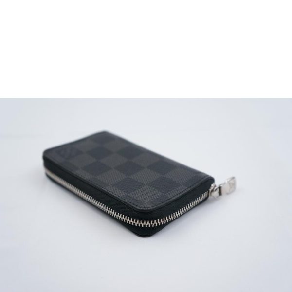 98797 3 Louis Vuitton Zippy Coin Purse Damier Graphite Wallet Black