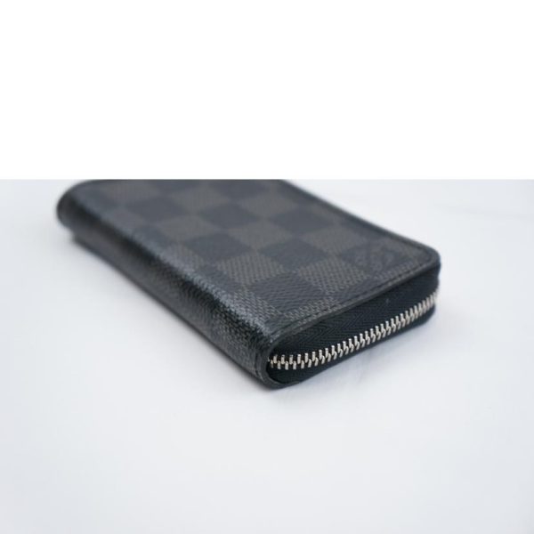 98797 5 Louis Vuitton Zippy Coin Purse Damier Graphite Wallet Black