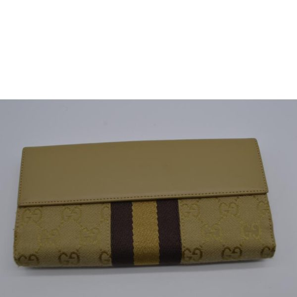 98801 2 Gucci GG Canvas Jackie Leather Long Wallet