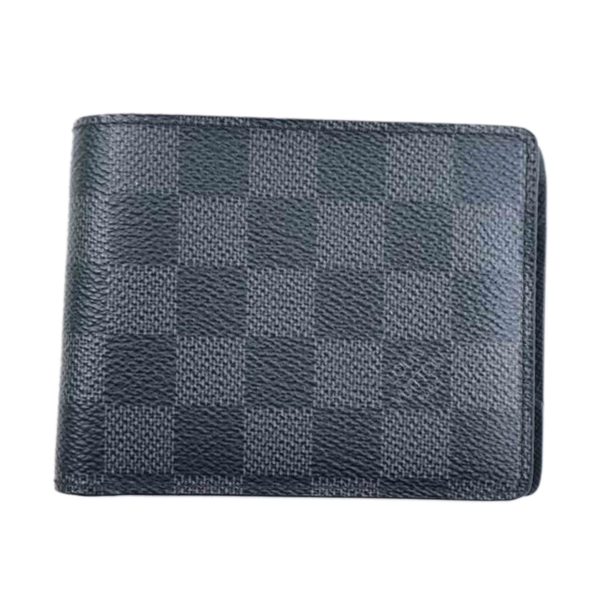 98803 1 Louis Vuitton Portefeuil Multiple Damier Graphite Wallet Black