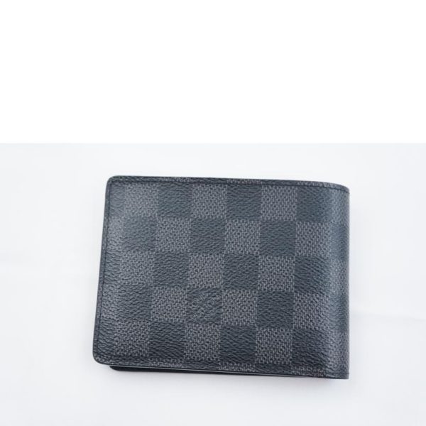 98803 2 Louis Vuitton Portefeuil Multiple Damier Graphite Wallet Black