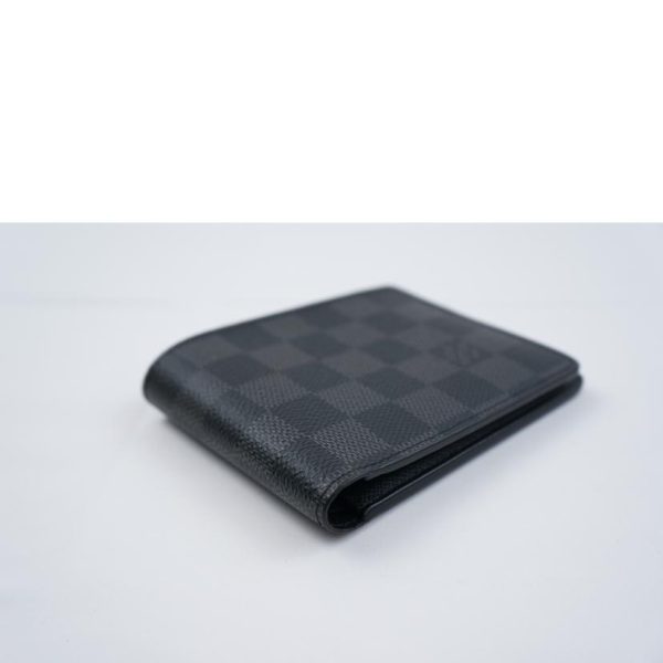 98803 3 Louis Vuitton Portefeuil Multiple Damier Graphite Wallet Black