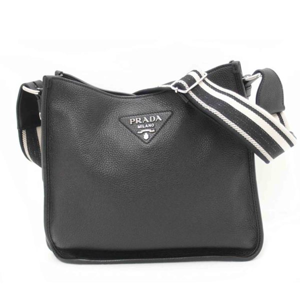 98897 1 Prada Vitello Dino Shoulder Bag Black