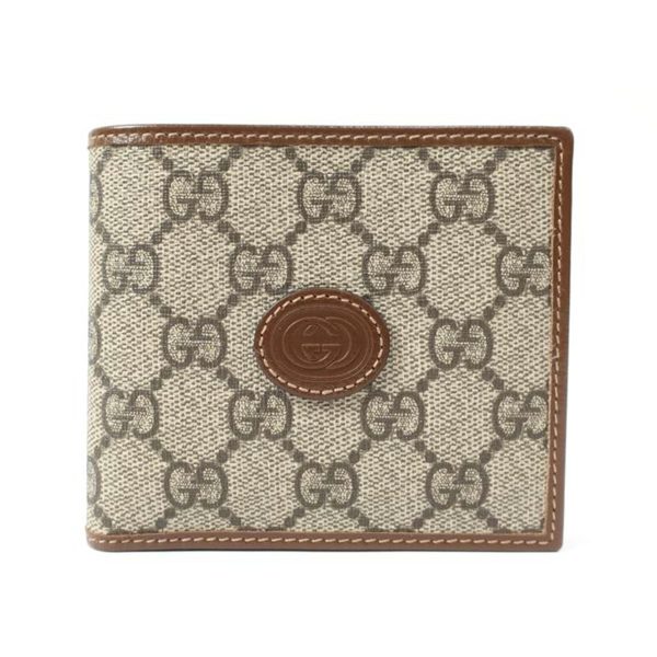 98965 1 Gucci GG Bifold Wallet Brown