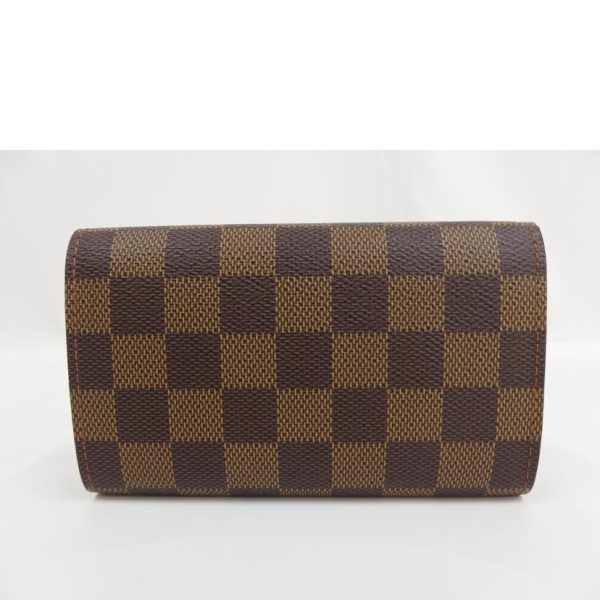 99233 2 Louis Vuitton Tresor Wallet Damier Ebene Brown