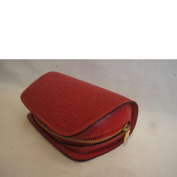 99334 3 Louis Vuitton Dauphine PM Bag Epi Castilian Red