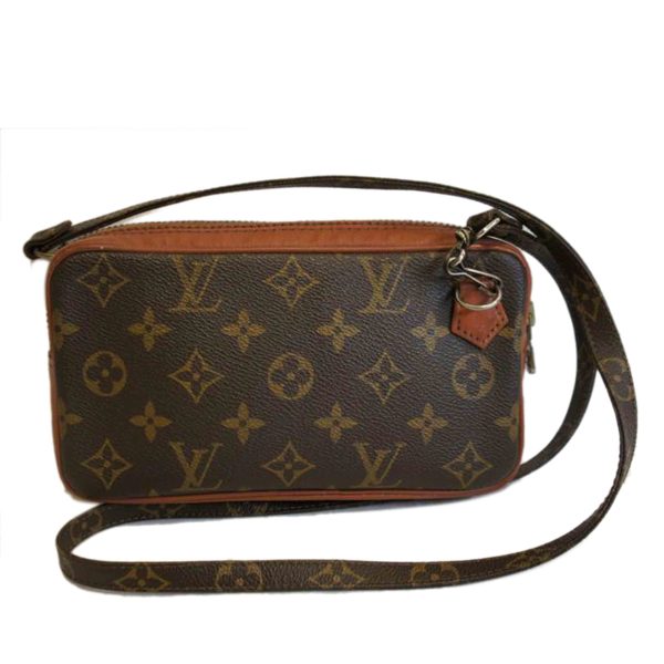 99341 1 Louis Vuitton Vintage Pochette Marly Bandouliere Bag Brown