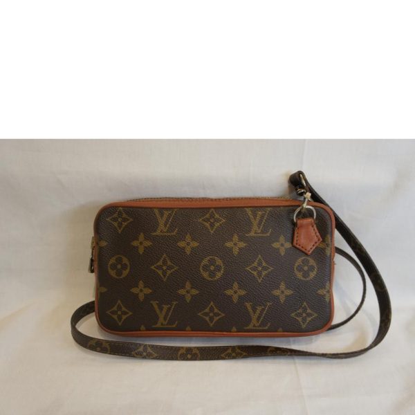 99341 2 Louis Vuitton Vintage Pochette Marly Bandouliere Bag Brown