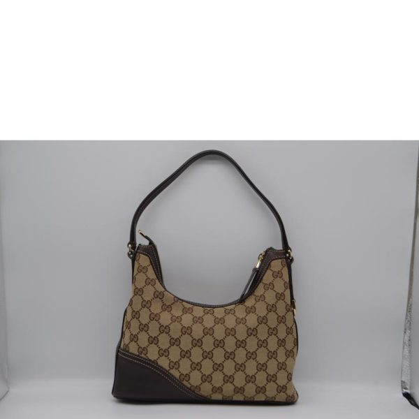 99365 2 Gucci GG Canvas Leather One Shoulder Bag