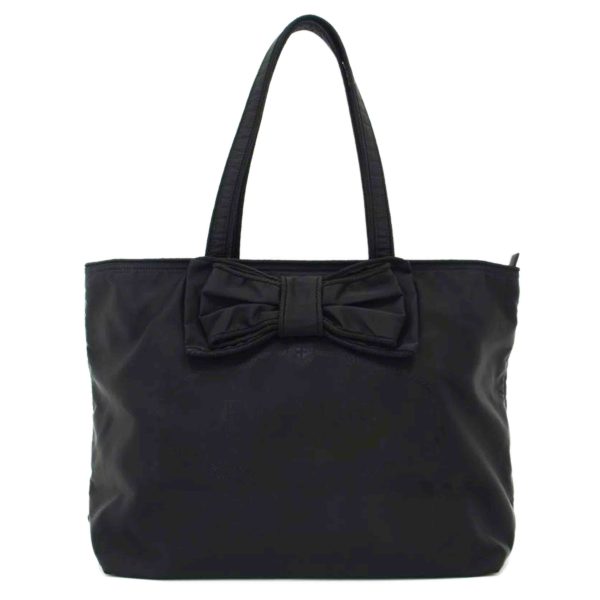 99417 1 Prada Tessuto Nylon Ribbon Tote Black