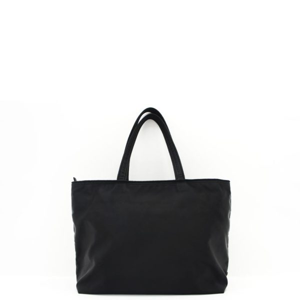 99417 2 Prada Tessuto Nylon Ribbon Tote Black