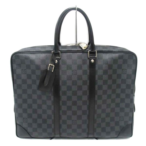 99575 1 Louis Vuitton Porte de Cumin Voyage Damier Graphite Travel Bag Black