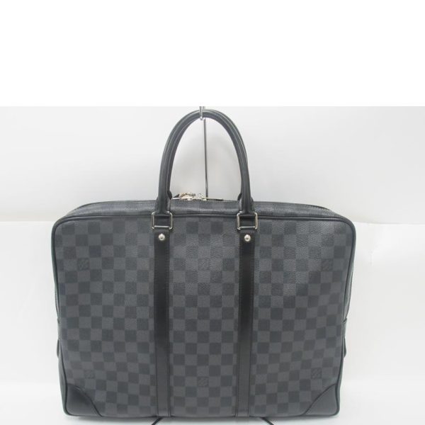 99575 2 Louis Vuitton Porte de Cumin Voyage Damier Graphite Travel Bag Black