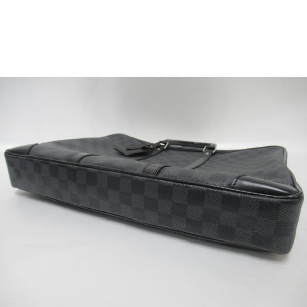 99575 3 Louis Vuitton Porte de Cumin Voyage Damier Graphite Travel Bag Black