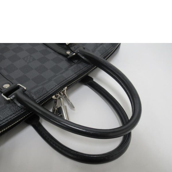 99575 4 Louis Vuitton Porte de Cumin Voyage Damier Graphite Travel Bag Black