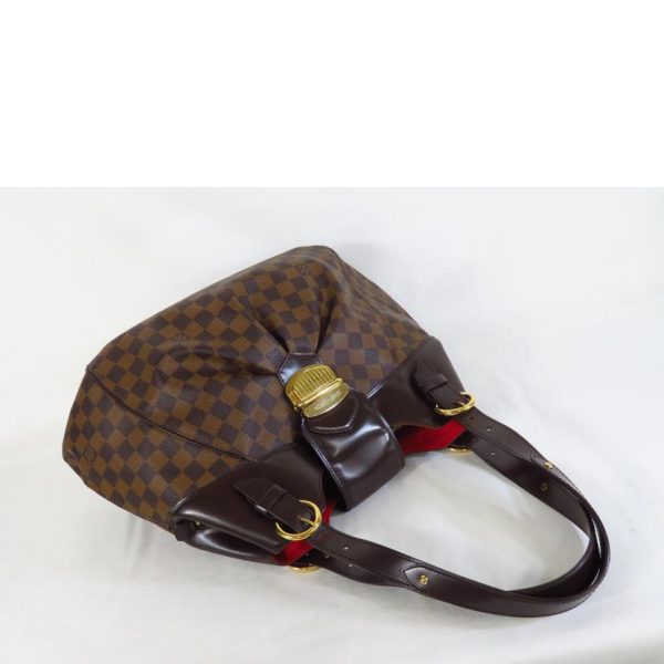 99674 4 Louis Vuitton Sistina Damier Handbag Ebene Brown