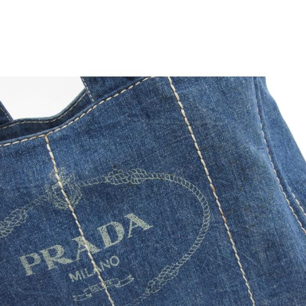 99711 8 Prada Kanapa L Tote Bag Denim Blue