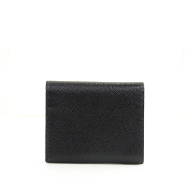 99767 2 PRADA Prada Three Fold Wallet Bag Black