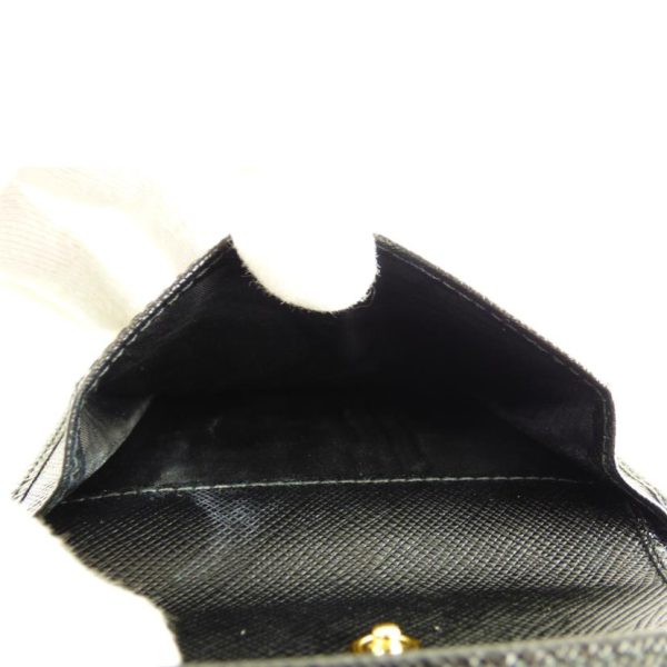 99767 6 PRADA Prada Three Fold Wallet Bag Black