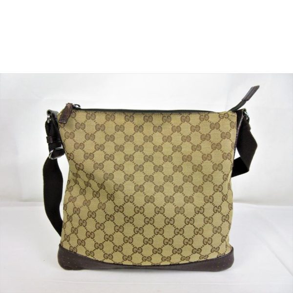 99819 2 Gucci GG Canvas Crossbody Shoulder Bag Black