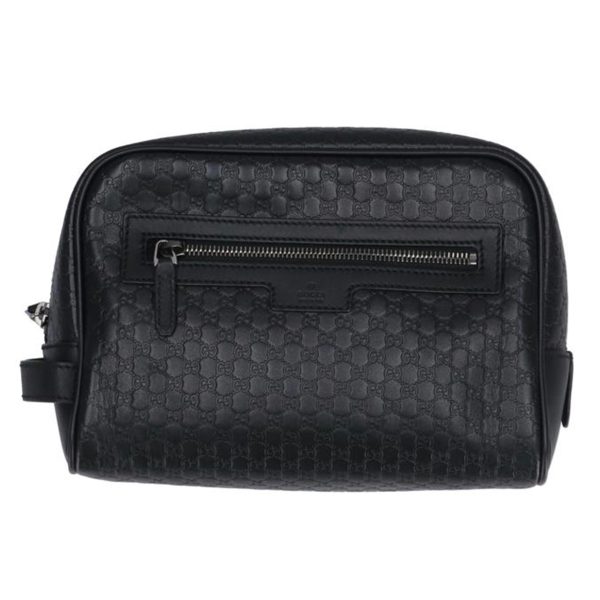 99891 1 Gucci Micro Guccisima Clutch Bag Black