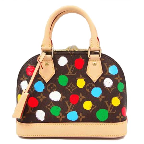 99892 1 Louis Vuitton Alma BB Canvas Hand Bag Kusama