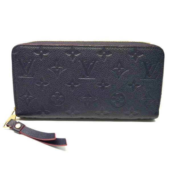 99919 1 Louis Vuitton Zippy Wallet Monogram Empreinte Wallet Marine Rouge