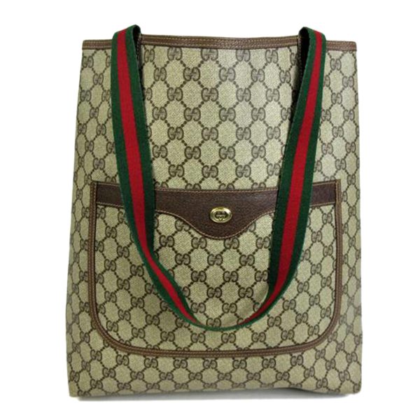 99949 1 Gucci GG Plus Sherry Line Tote Bag Beige