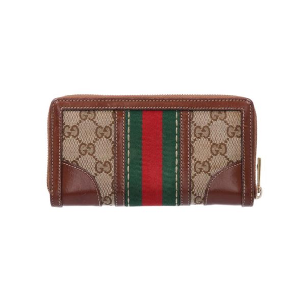 99983 2 Gucci Bee Sherry Line GG Canvas Long Wallet