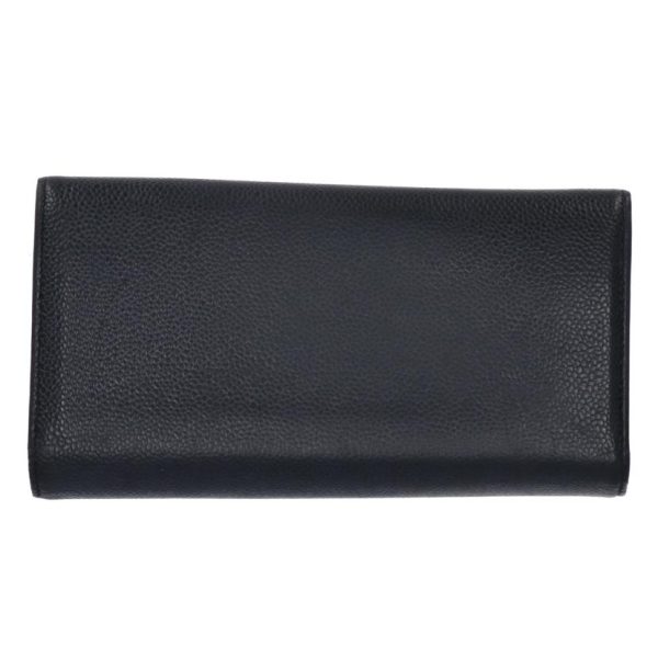 99998 2 Chanel Cocomark Bi fold Wallet Black