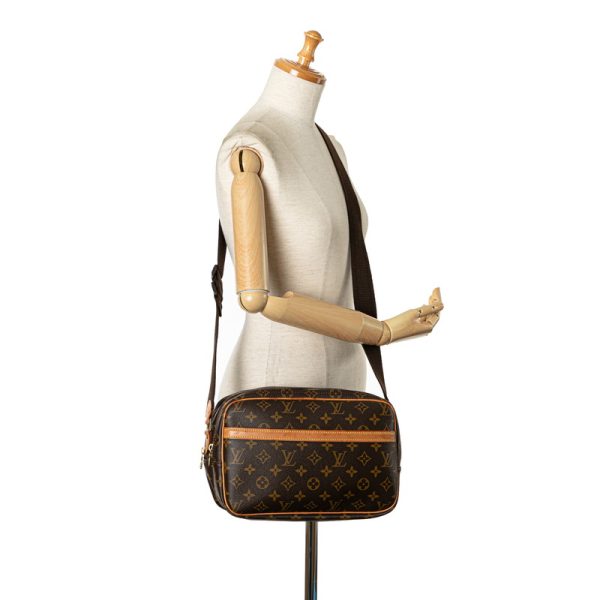 9dmcra42vrdixqag 11 Louis Vuitton Monogram Reporter PM Shoulder Bag M45254 Brown