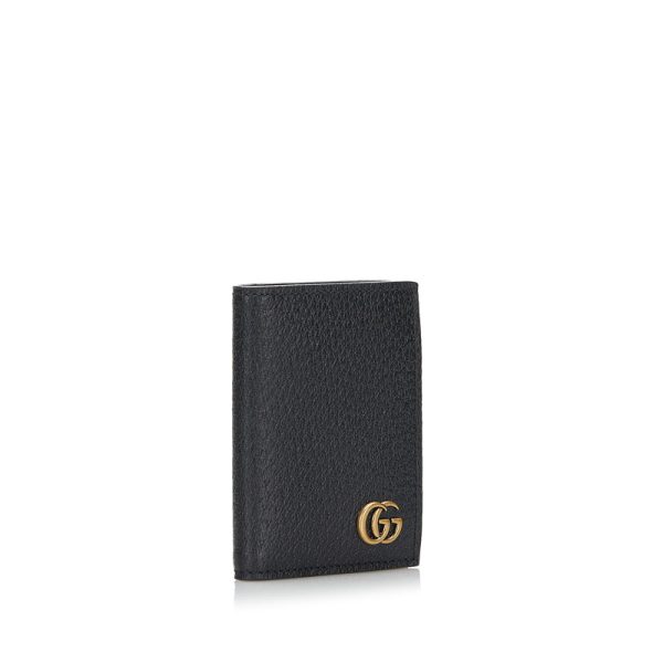 9li4pzlq7x3rjm6h 2 Gucci GG Marmont Double GG Card Case Business Card Holder Black