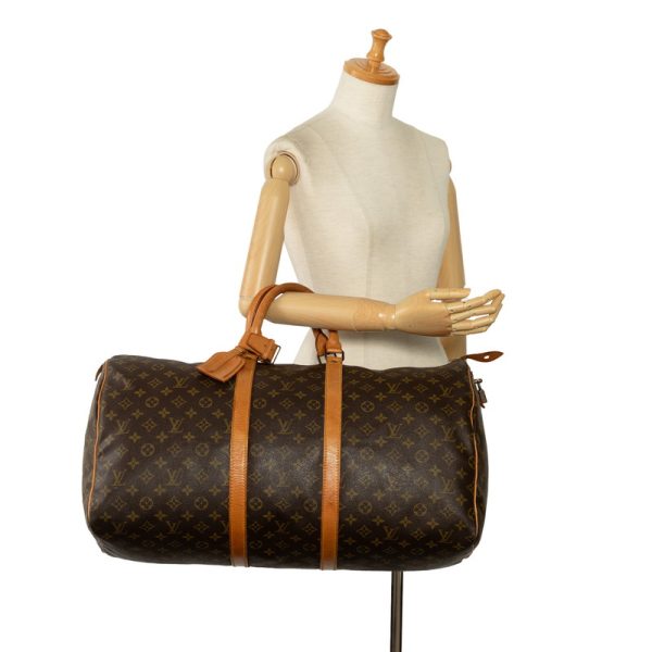 9qgx3sjiug1cfdqk 15 Louis Vuitton Monogram Keepall 55 M41424 Brown