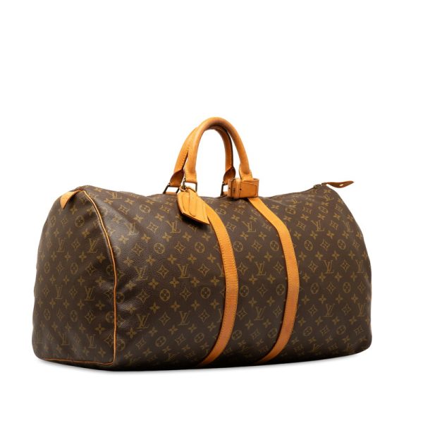 9qgx3sjiug1cfdqk 2 Louis Vuitton Monogram Keepall 55 M41424 Brown