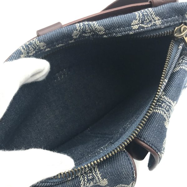 a2054 6 Celine Macadam Denim Waist Pouch Bag Blue