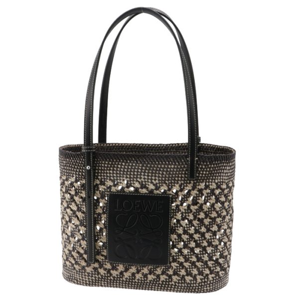 a223099x0600642504 1 LOEWE Small Square Basket Bag Black