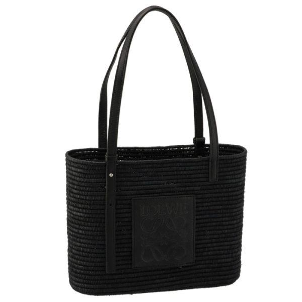 a223099x2100431185 LOEWE Small Square Basket Bag Black