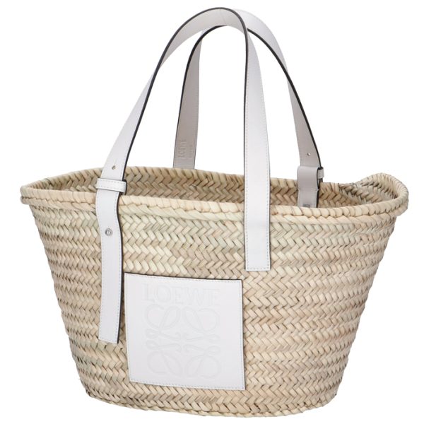 a223s92x0400592163 1 LOEWE Medium Basket Tote Bag White