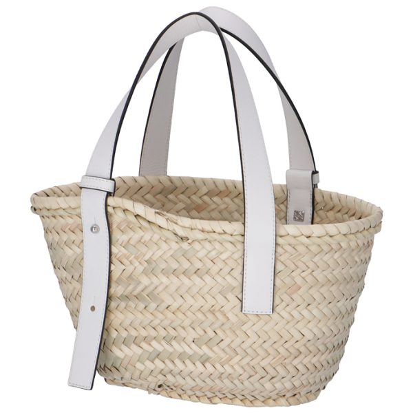 a223s93x0400432163 2 LOEWE Small Basket Tote Bag White