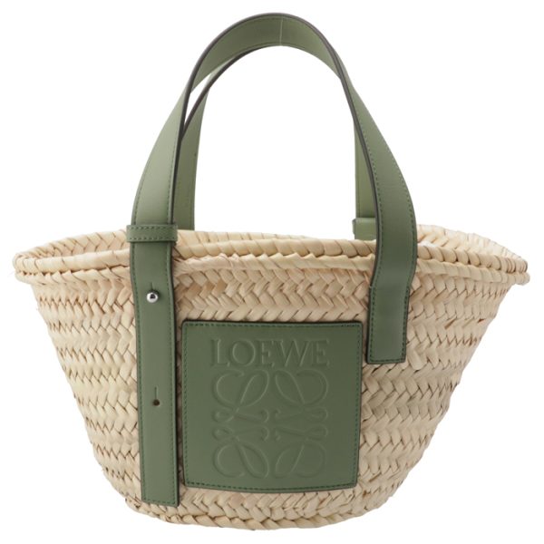 a223s93x0400591714 LOEWE Small Basket Tote Bag Green