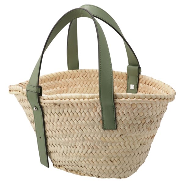 a223s93x0400591714 2 LOEWE Small Basket Tote Bag Green